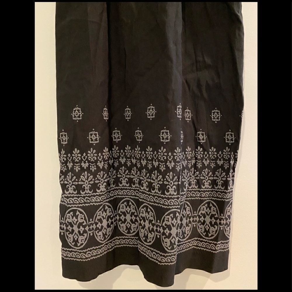 Guess Strapless Black Midi Dress Embroidered Hem Slit NWT Small - Picture 6 of 7